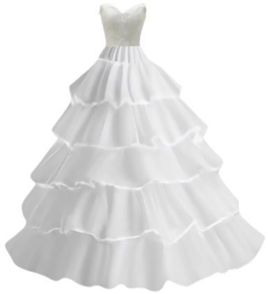 Brautkleid A-Linie wie ein Petticoat-Kleid