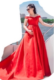 rotes Brautkleid