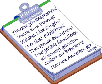 Checkliste Trauung