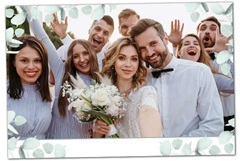 Foto bei der Hochzeit erstellt mit einer Fotobox